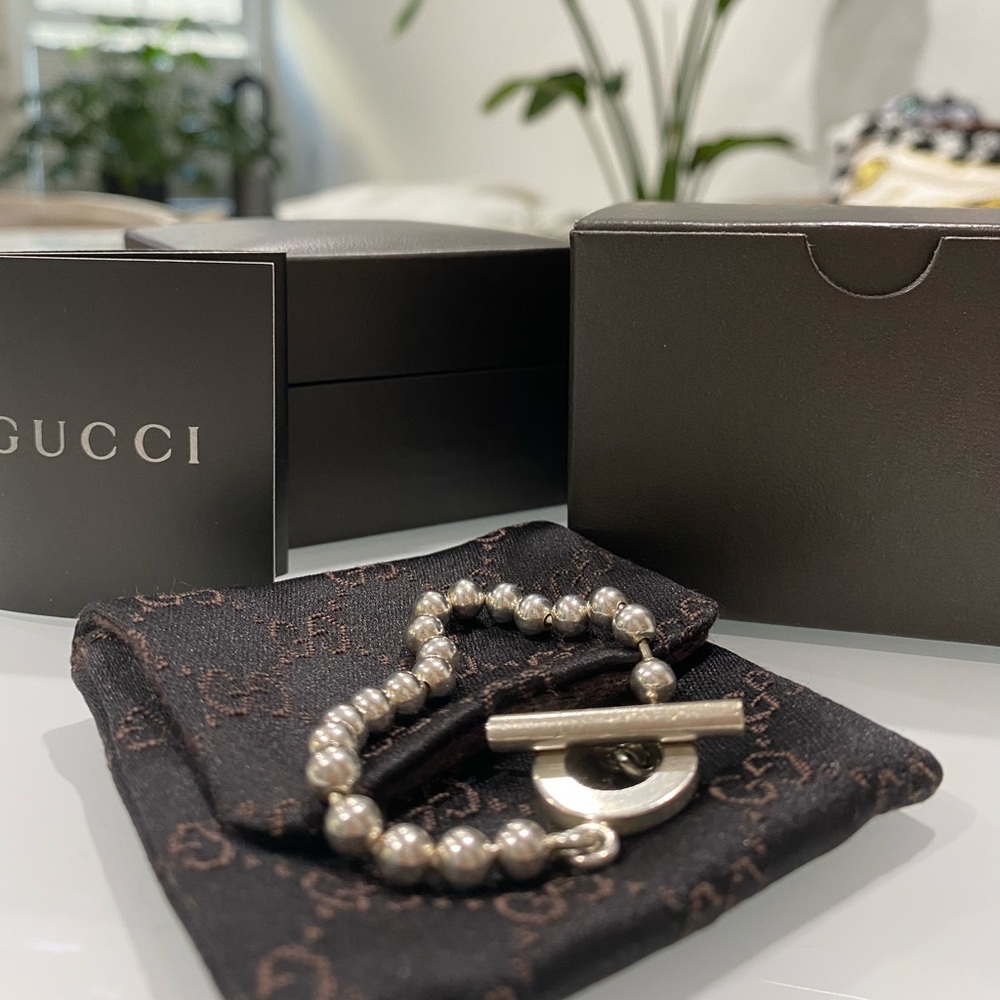 Authentic Gucci Boule Bracelet 925 Sterling Silver